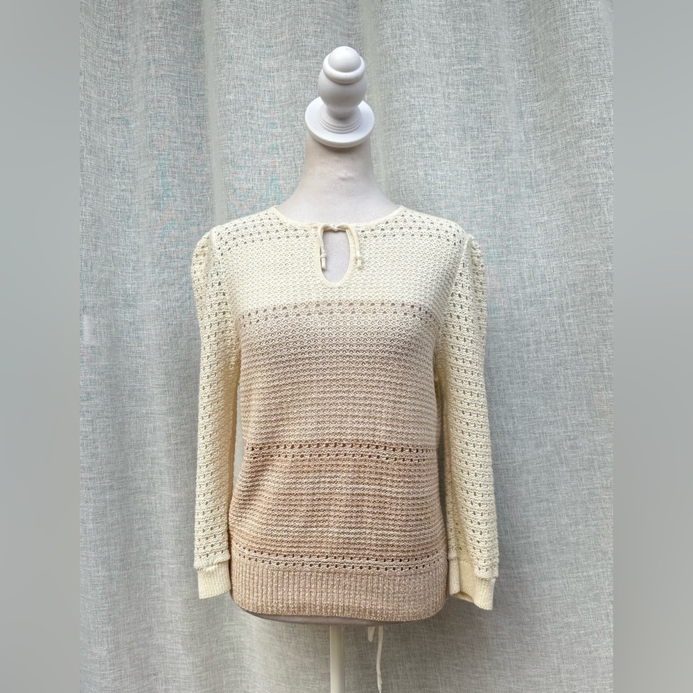 It’s Pure Gould cream ivory knitted sweater